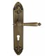 Дверная ручка Venezia "PELLESTRINA" CYL на планке PL90 матовая бронза