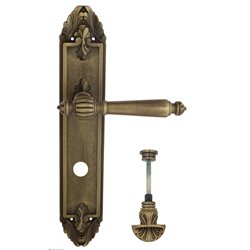 Дверная ручка Venezia "PELLESTRINA" WC-4 на планке PL90 матовая бронза