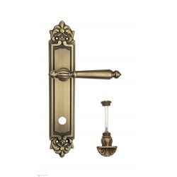 Дверная ручка Venezia "PELLESTRINA" WC-4 на планке PL96 матовая бронза