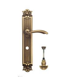 Дверная ручка Venezia "VERSALE" WC-4 на планке PL97 матовая бронза