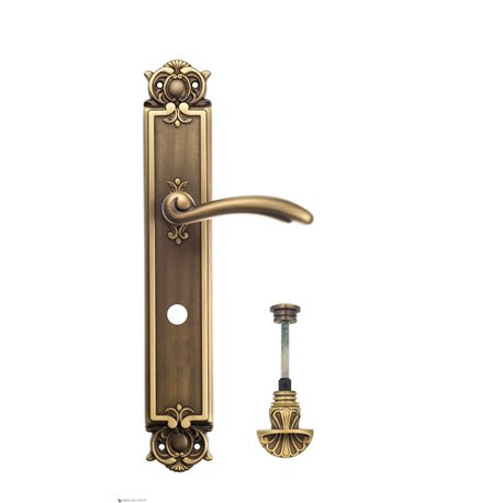 Дверная ручка Venezia "VERSALE" WC-4 на планке PL97 матовая бронза