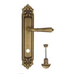 Дверная ручка Venezia "VIGNOLE" WC-2 на планке PL96 матовая бронза