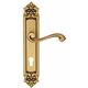 Дверная ручка Venezia "VIVALDI" CYL на планке PL96 французское золото + коричневый