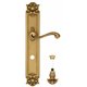Дверная ручка Venezia "VIVALDI" WC-4 на планке PL97 французское золото + коричневый