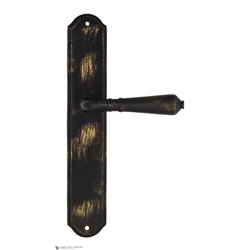 Дверная ручка Venezia ART "VIGNOLE" на планке PL02 черная + золото