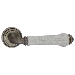 Ручка дверная Сиракузы бронза состаренная с состаренной керамикой